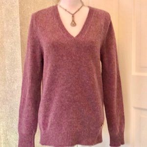 Louis Vuitton purple wool v-neck sweater M
